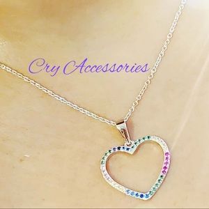 Multi Color Heart Necklace